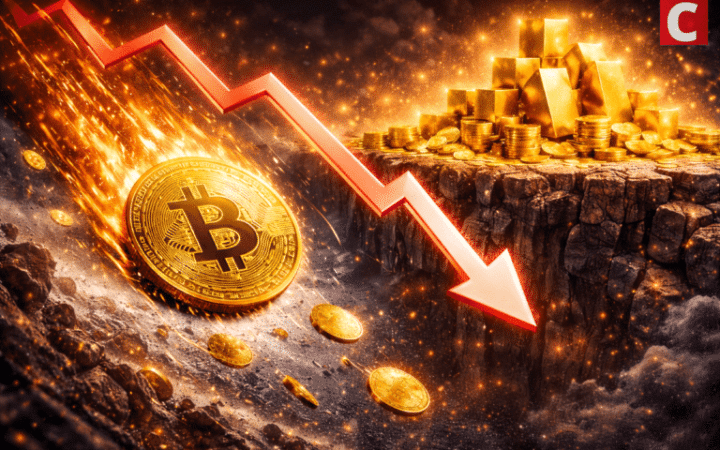 블룸버그 애널리스트 “금 가격 랠리 지속 시, 비트코인 5만 달러까지 하락 가능”