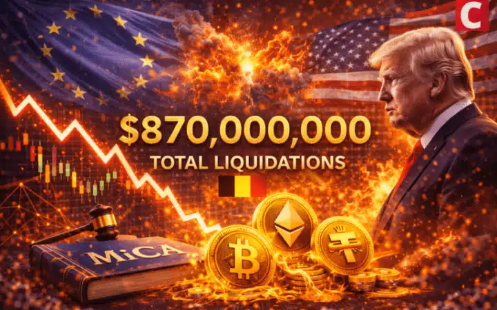 암호화폐 시장 8억 7천만 달러 강제 청산… 트럼프발 ‘그린란드 관세 전쟁’ 파고에 직격탄