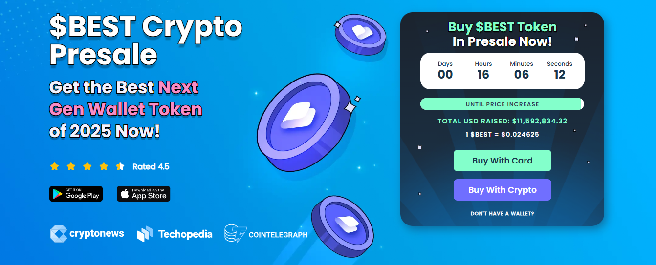Best Wallet, beste cryptomunten om nu te kopen