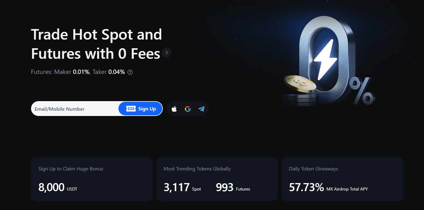 lage kosten bij MEXC, een van de beste crypto exchanges