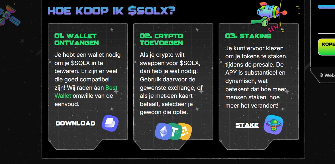 Solaxy, welke crypto gaat stijgen in 4 stappen kopen