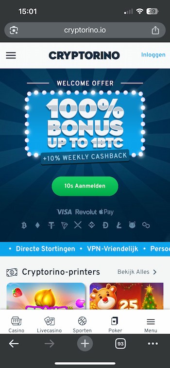 Plinko spelen doe je bij Cryptorino