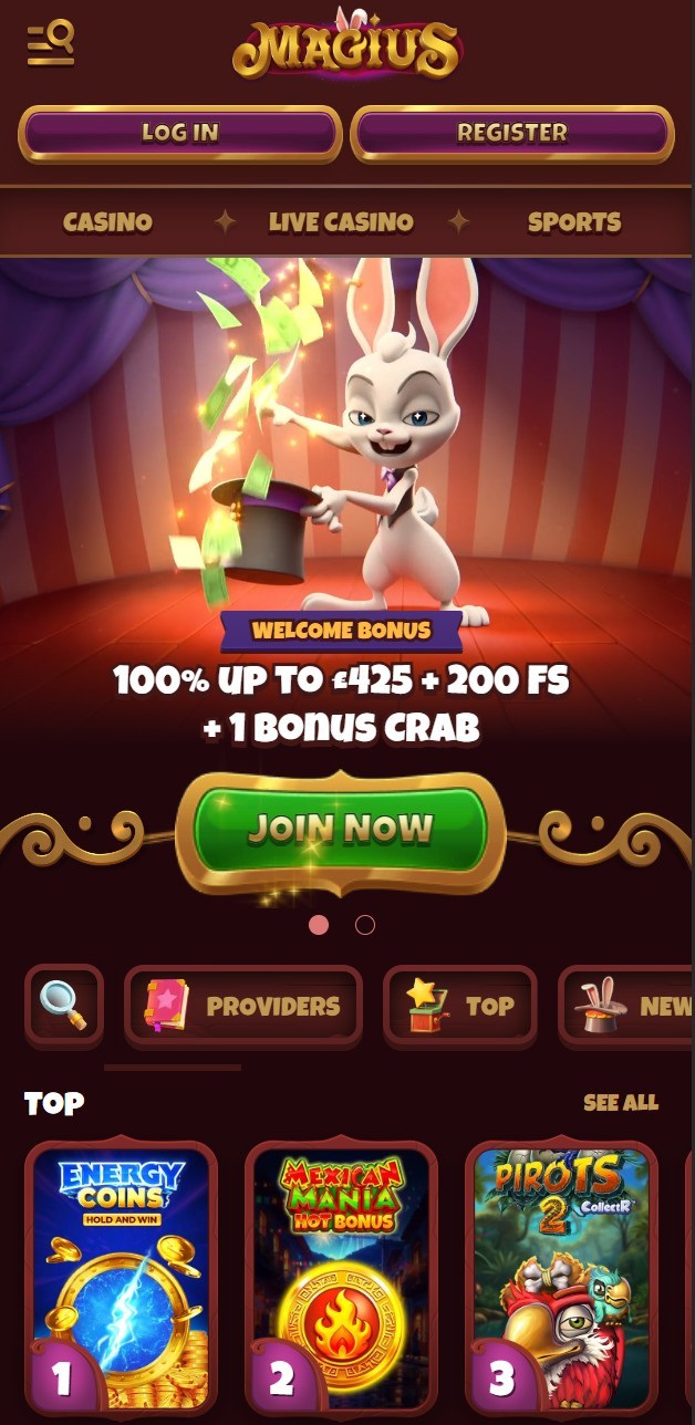 Magius Casino - Beste casino zonder Cruks screenshot