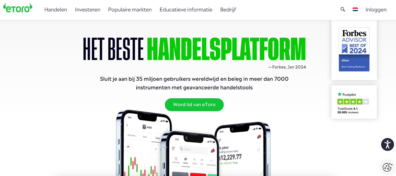 eToro nederlandse crypto broker
