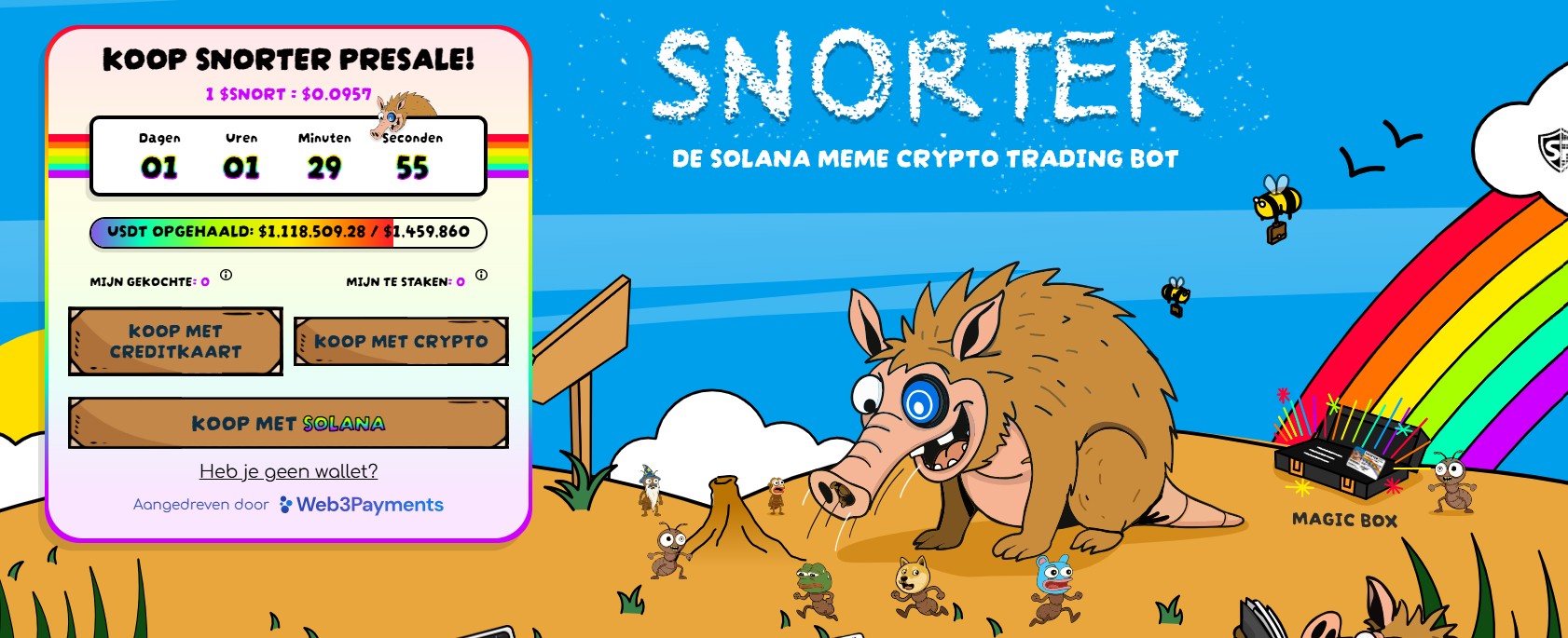 snorter bot hoofdpagina