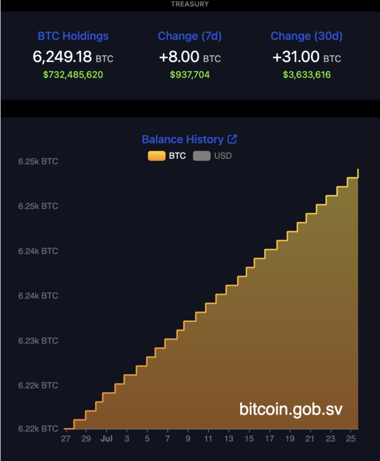 De Bitcoin-schatkist van El Salvador. 