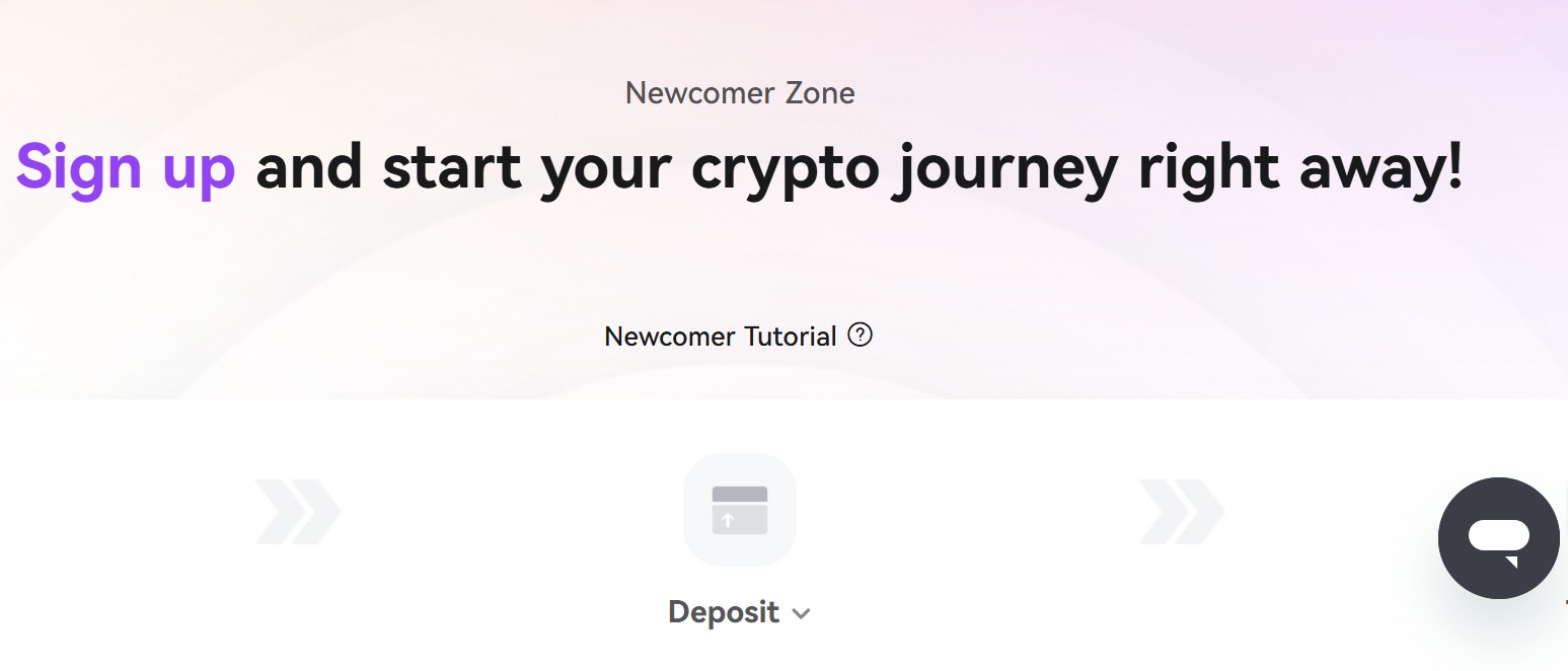 CoinEX homepagina - crypto leverage trading platform