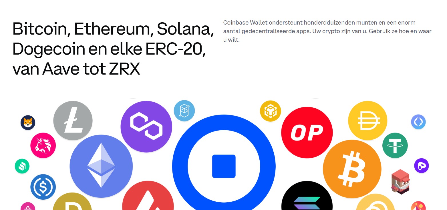 Coinbase crypto exchange homepagina