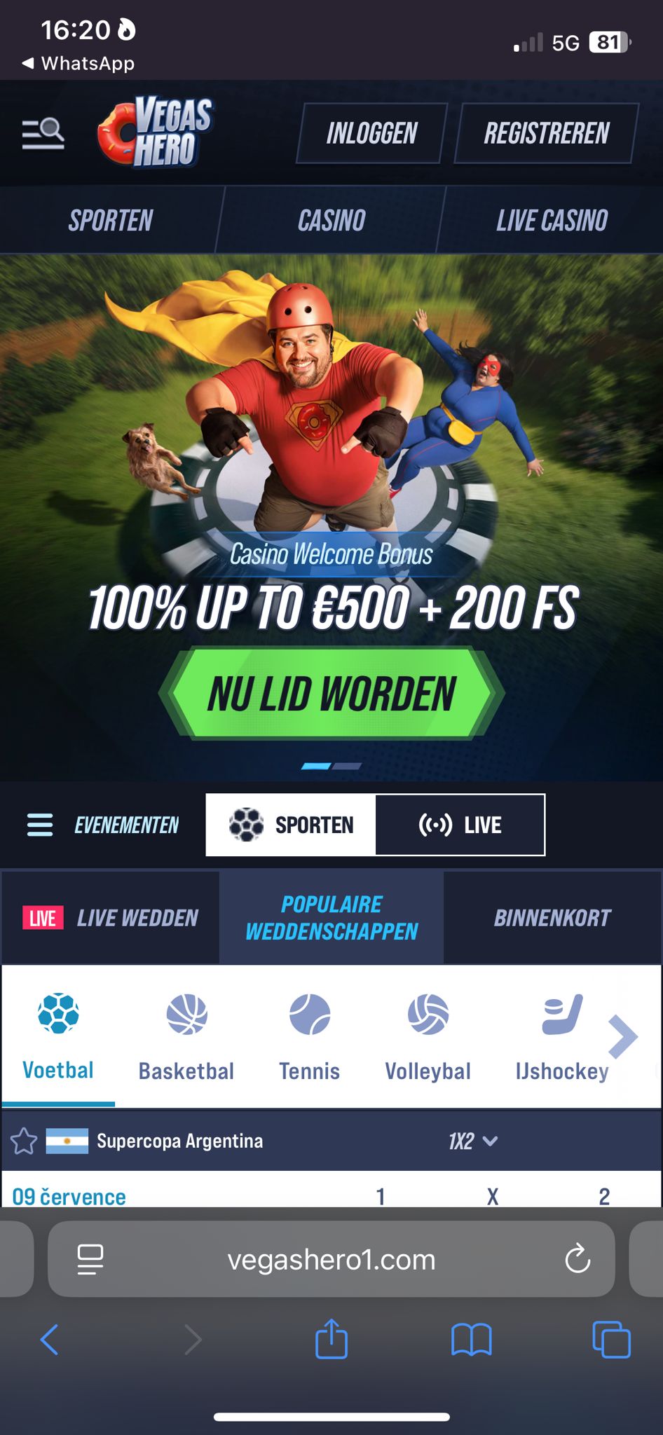 vegas hero online casino zonder Cruks