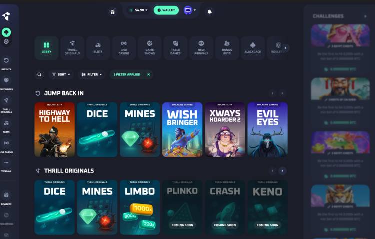 Thrill crypto gokken in 2025