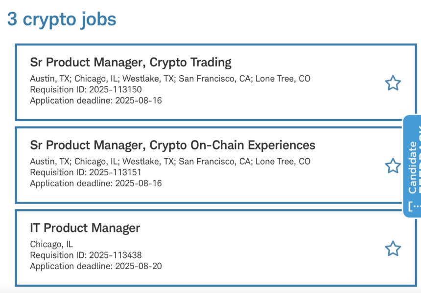 charles schwab crypto jobs