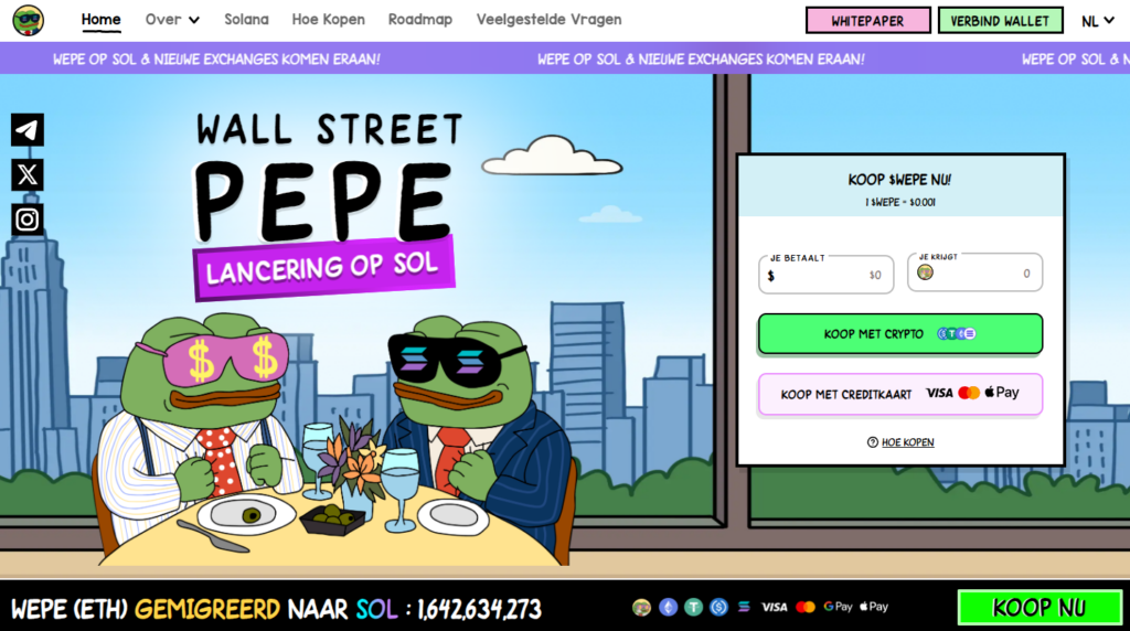 Wall Street Pepe ($WEPE) presale 2025