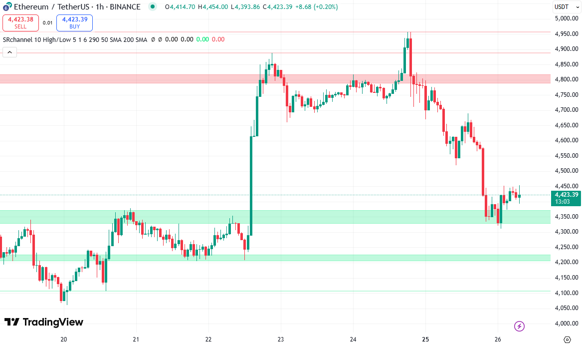 ethereum koers support