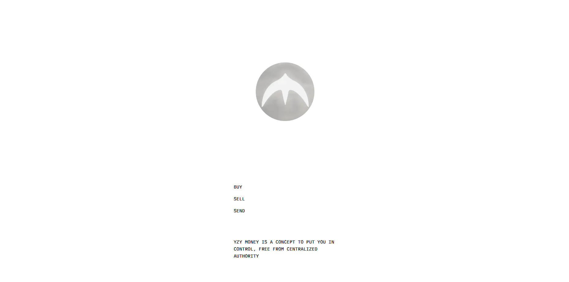 Een screenshot van de homepage. Bron: Money.yeezy