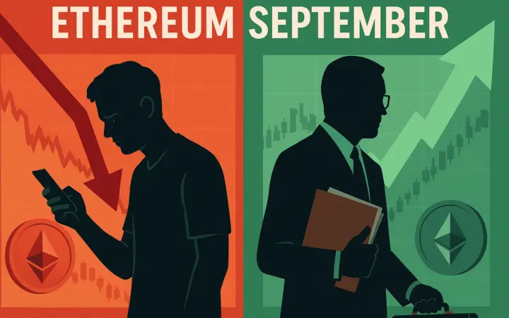 Ethereum september: retail verkoopt, organisaties kopen – wat betekent dit voor de ETH koers?