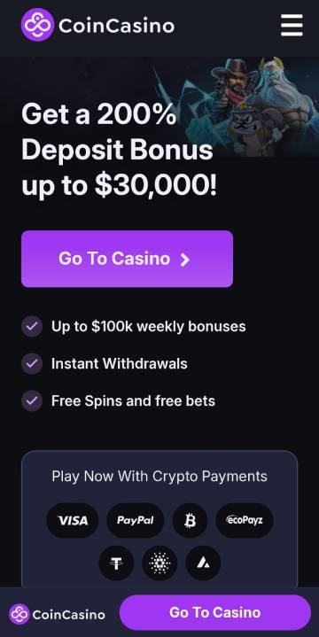 CoinCasino casino uit het buitenland met goede welkomstbonus