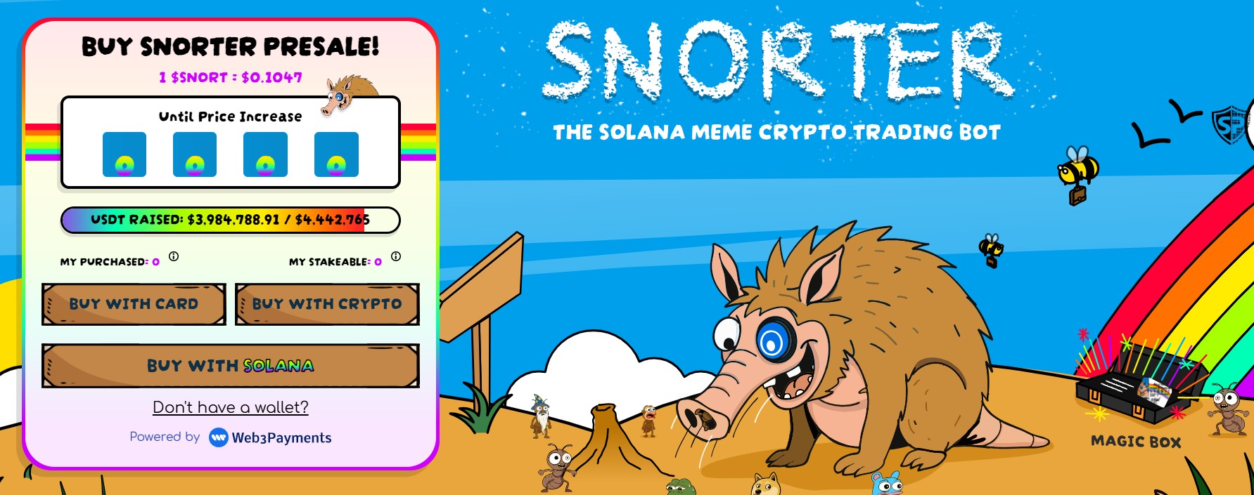 Snorter token, een solana meme crypto trading bot