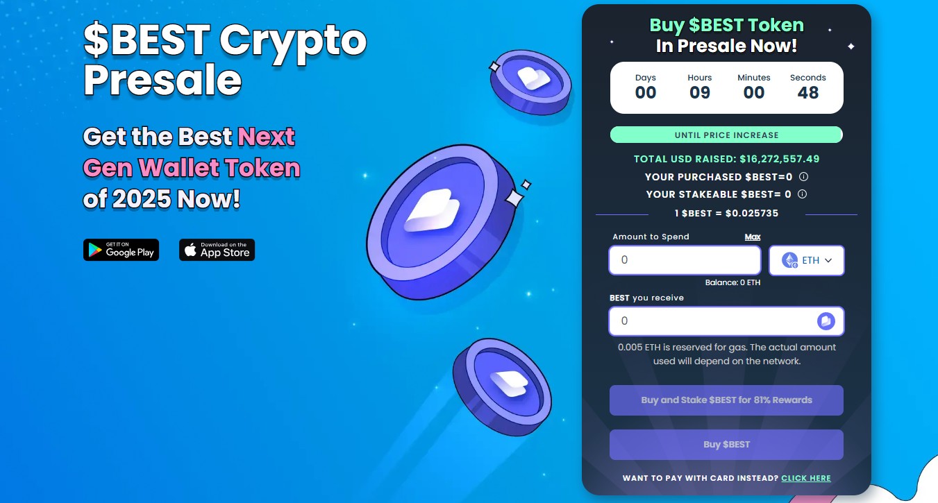 Best Wallet Token bevindt zich nu in de presale