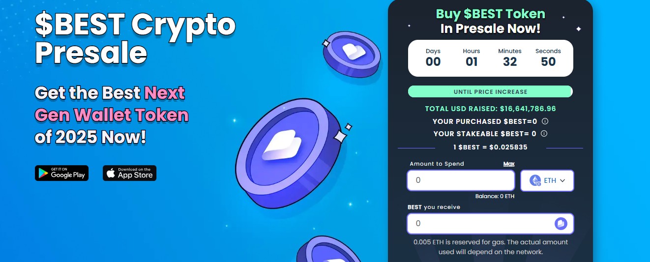 Best Wallet crypto zit nu in de presale