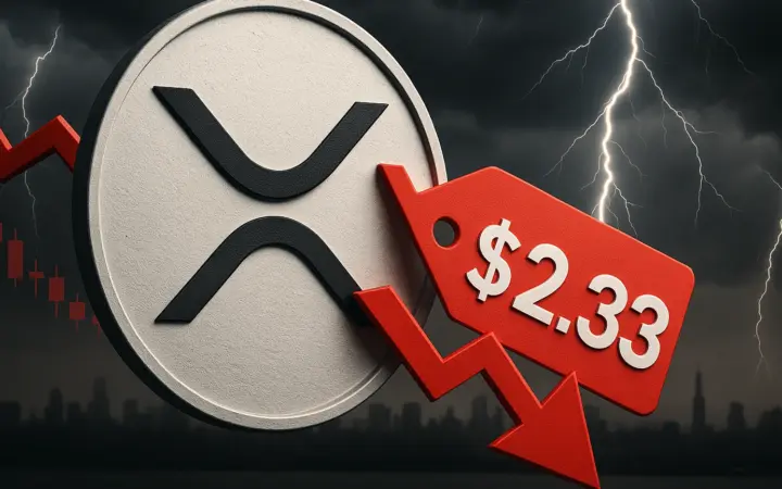 XRP koers richting $2,33 bij mogelijke crypto crash – gaat Ripple het overleven?