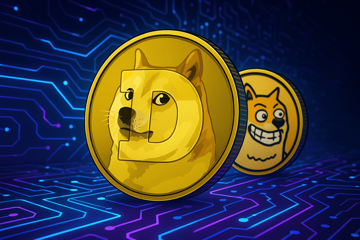 De Dogecoin koers zoekt steun in descending triangle