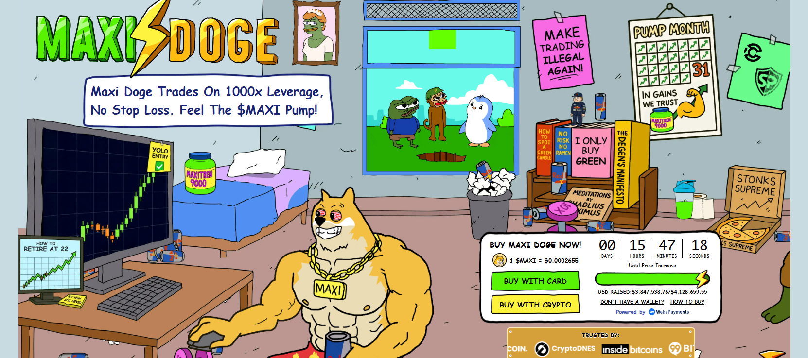 Maxi Doge bevindt zich momenteel nog in de presale