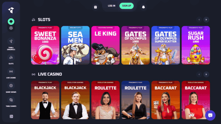thrill beste casino voor crypto gokken