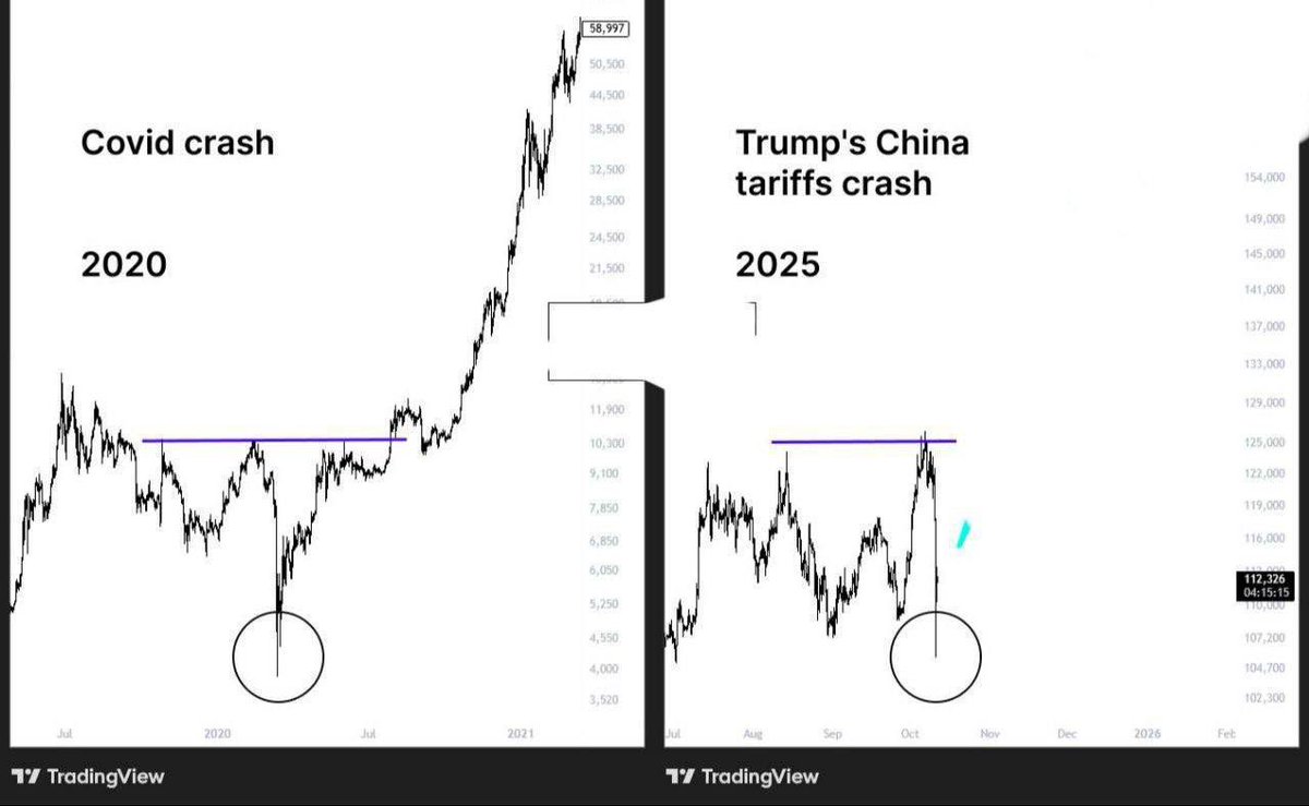XRP covid crash vs XRP flash crash afgelopen weekend
