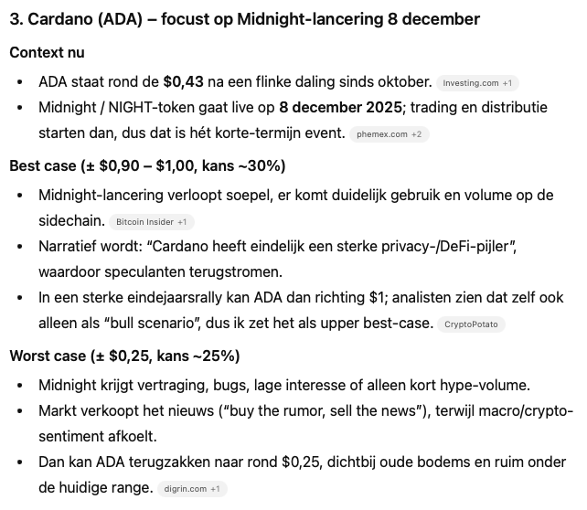 Antwoord ChatGPT Cardano