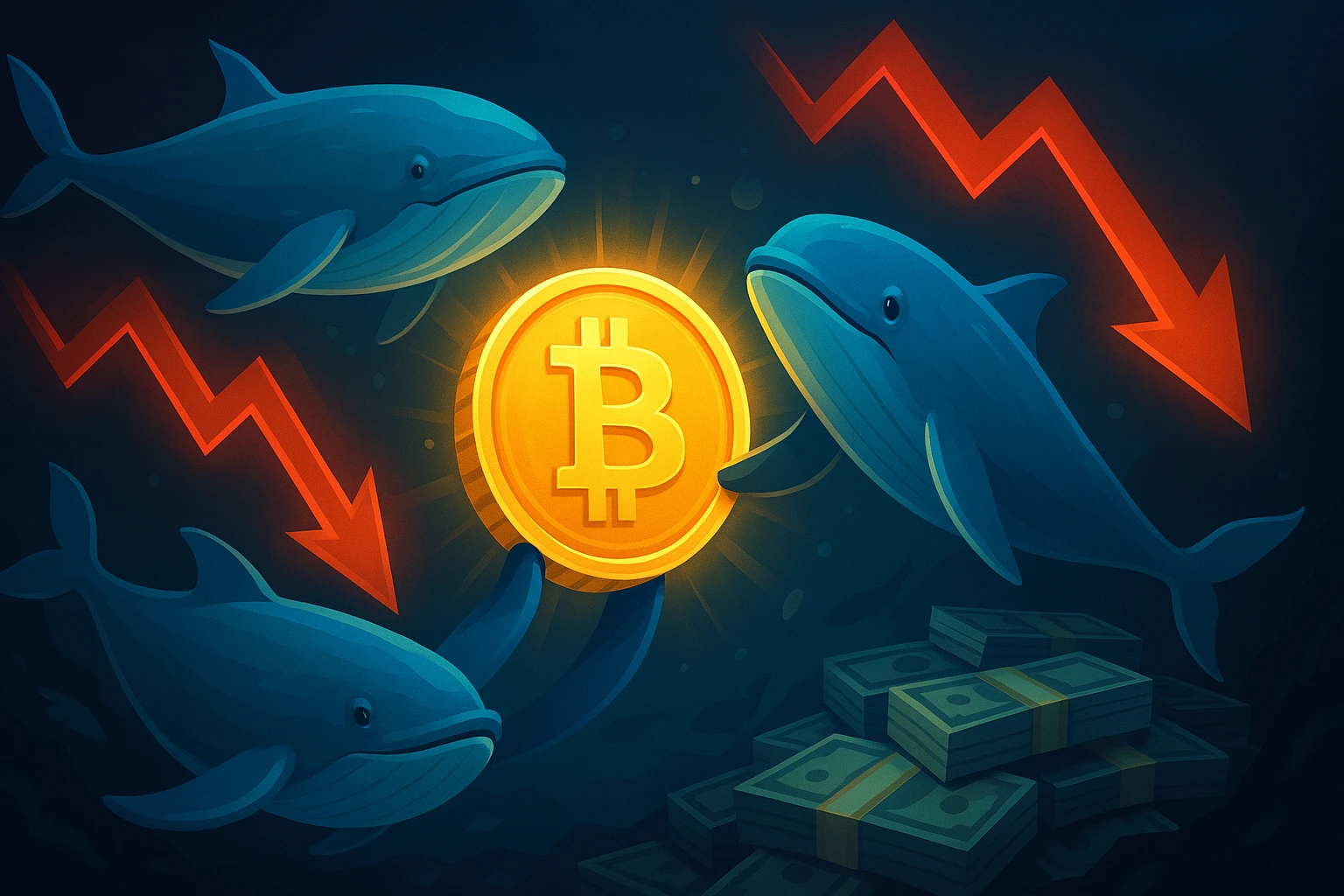 Bitcoin Whales Kopen Massaal 45K BTC Tijdens Markt Crash