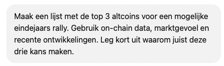 Chatgpt prompt eindejaars rally