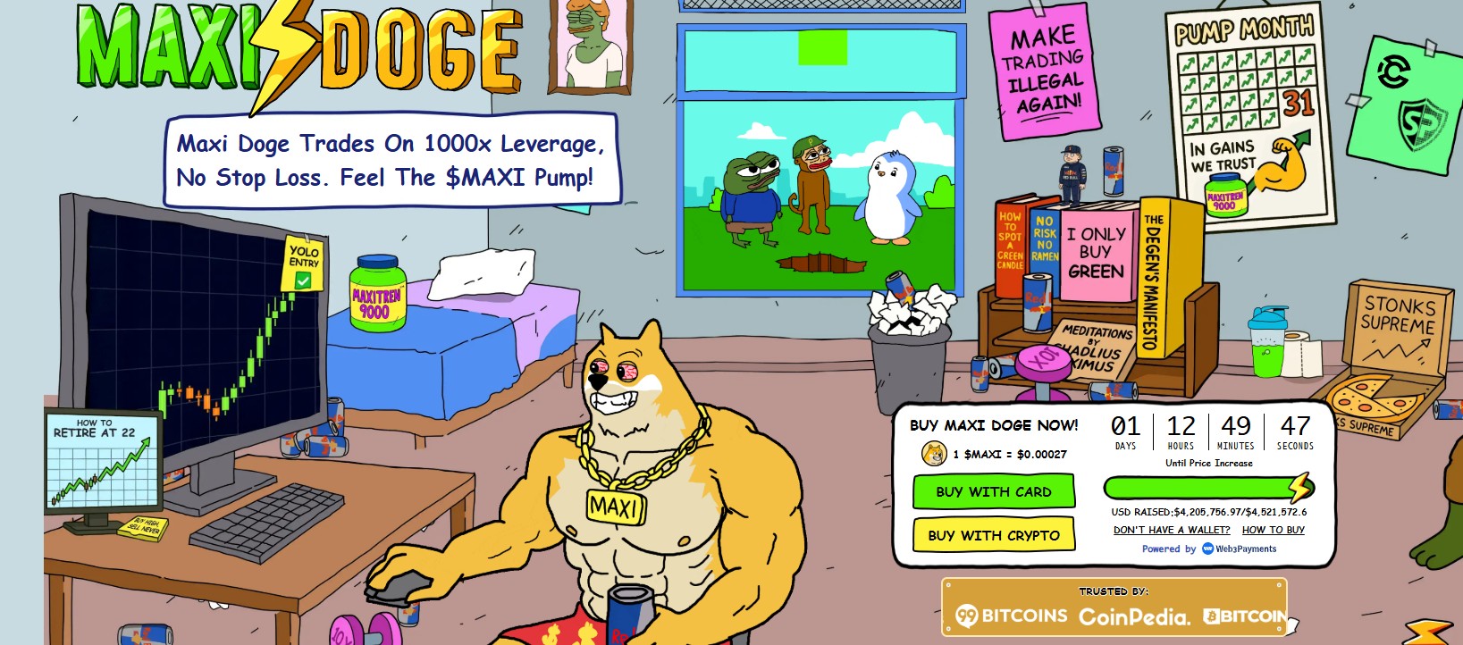 Met virale memes wil Maxi Doge x1000 halen