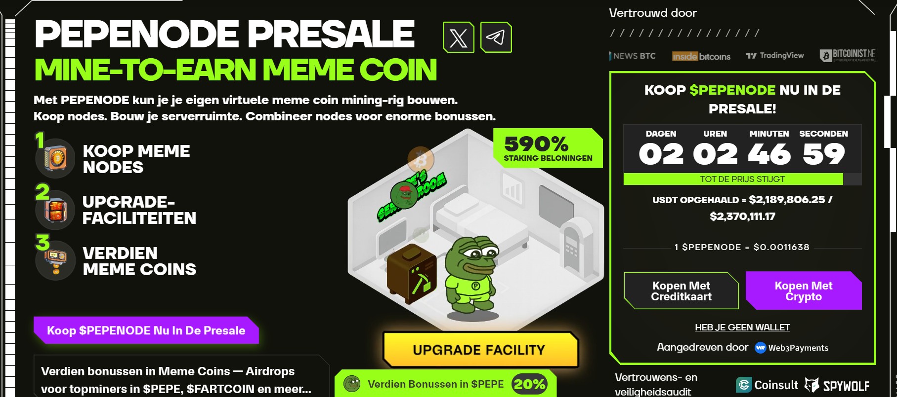 Pepenode presale Solana