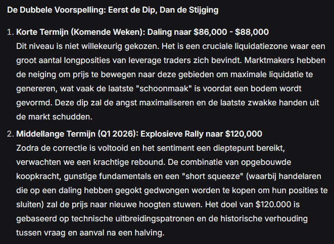 De dubbele voorspelling - Bron: DeepSeek AI