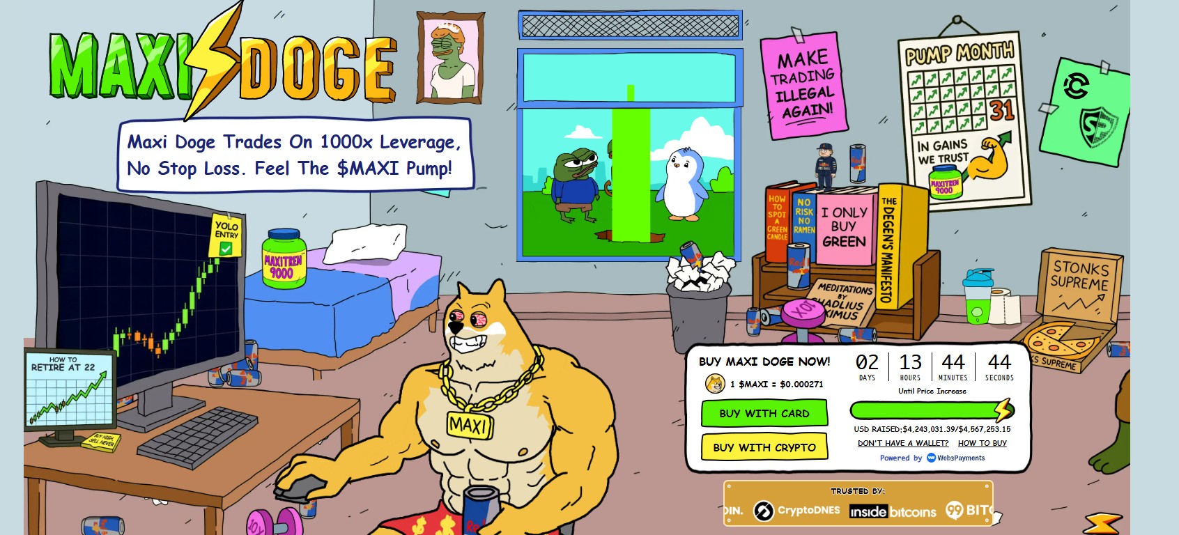 Maxi Doge presale haalt meer dan $4 miljoen op en is nu live