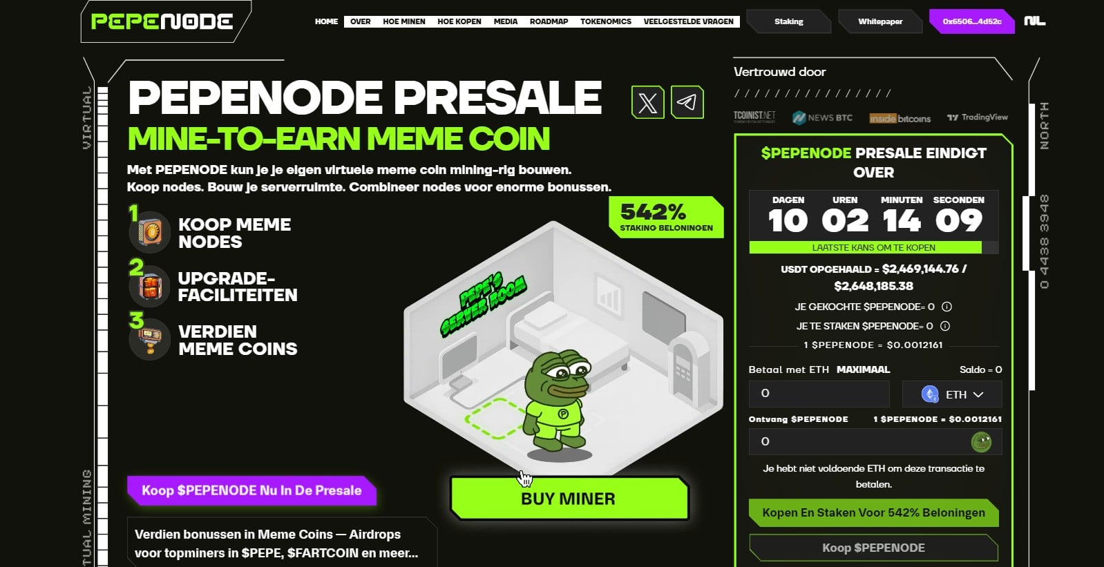 PepeNode is een nieuwe crypto met potentie
