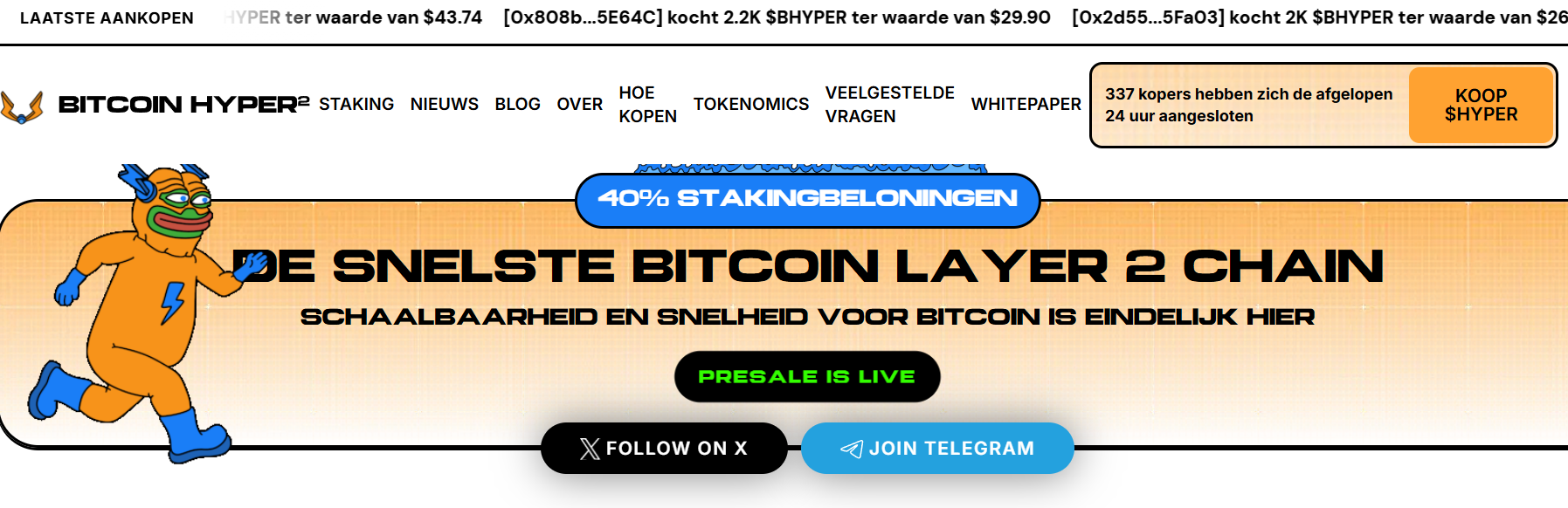 Bitcoin hyper heeft 40% staan voor stakingbeloningen