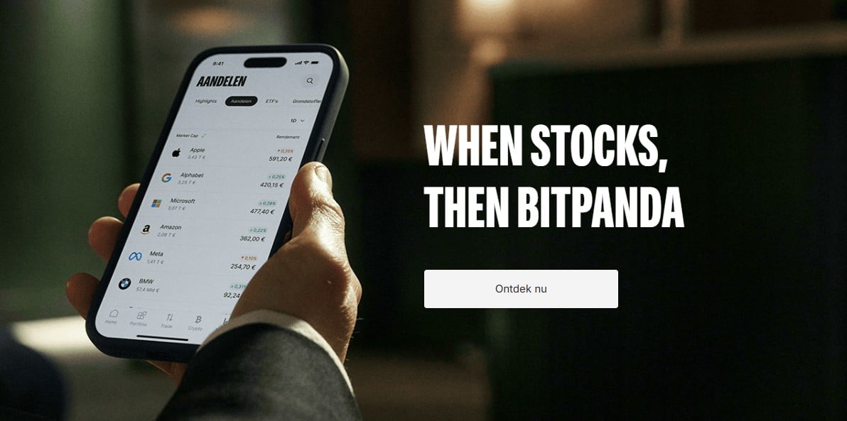 Bitpanda maakt handel in aandelen, crypto's en ETFs mogelijk. Bron: Bitpanda.