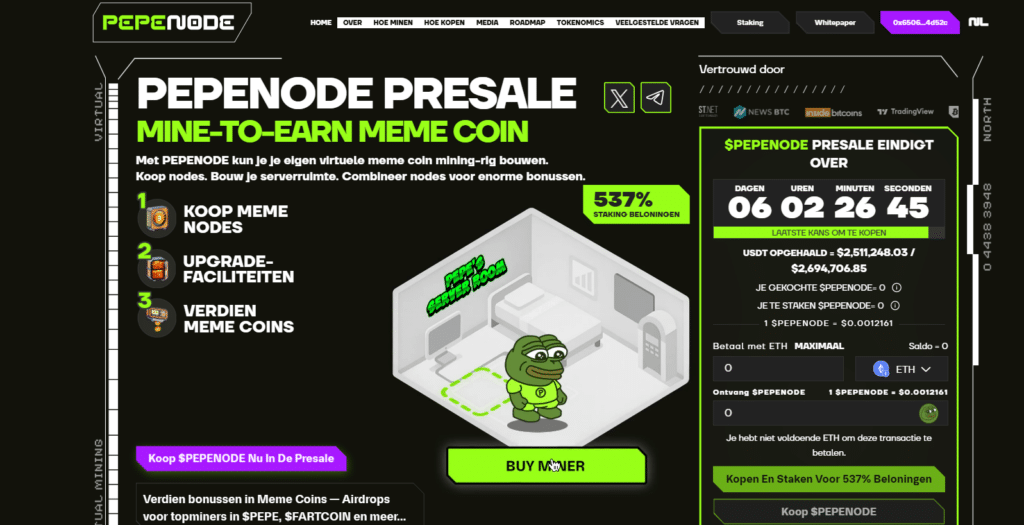 PepeNode, een Play to Earn meme coin