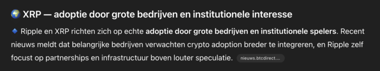 XRP koers analyse met AI voorspelling richting 2026.