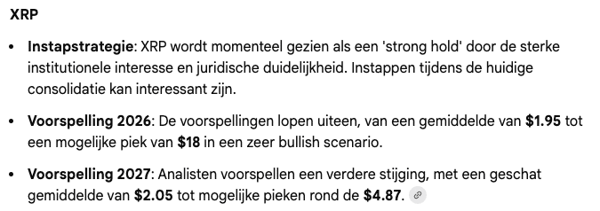 XRP voorspelling - bron: Claude AI