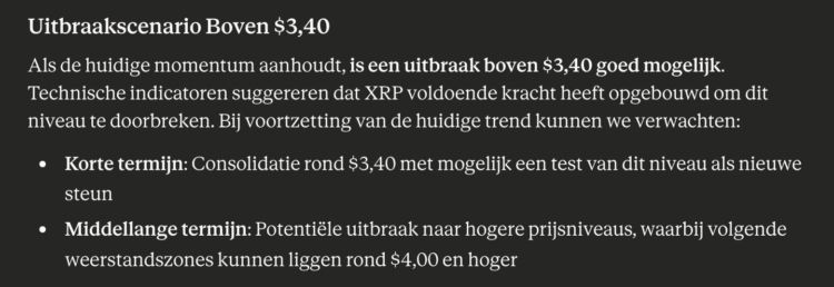 XRP koers blijft boven het 2021 recordniveau.