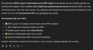 ChatGPT over tokenisatie groei en wat gaat Ripple doen