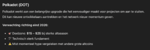DOT koers ChatGPT verwachting