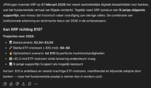 ChatGPT voorspelt XRP koers