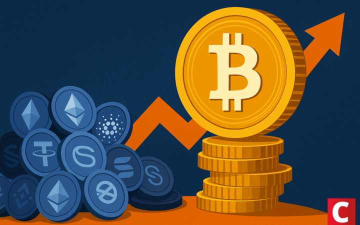 Dominância do Bitcoin atinge maior patamar desde janeiro de 2021