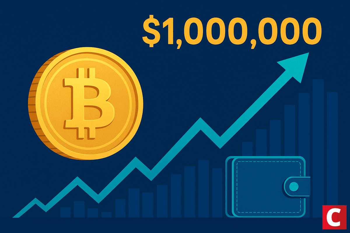 CEO da Coinbase acredita em BTC a US$ 1 milhão até 2030 - %