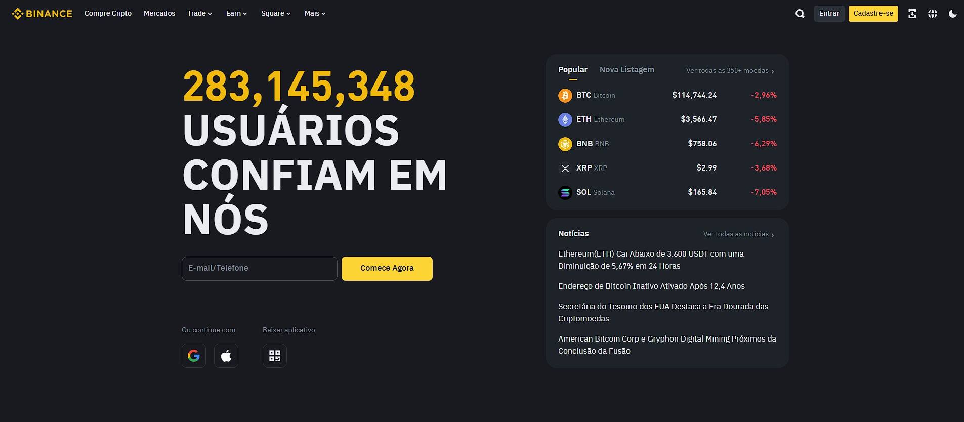Binance: exchange líder no mercado global