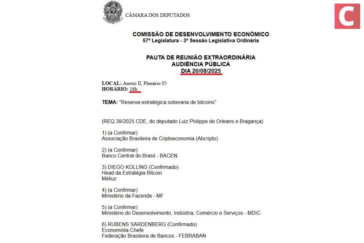 Congresso vota na Reserva brasileira de BTC. Veja data