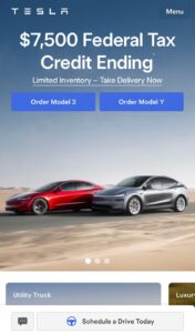 Site Mobile Tesla